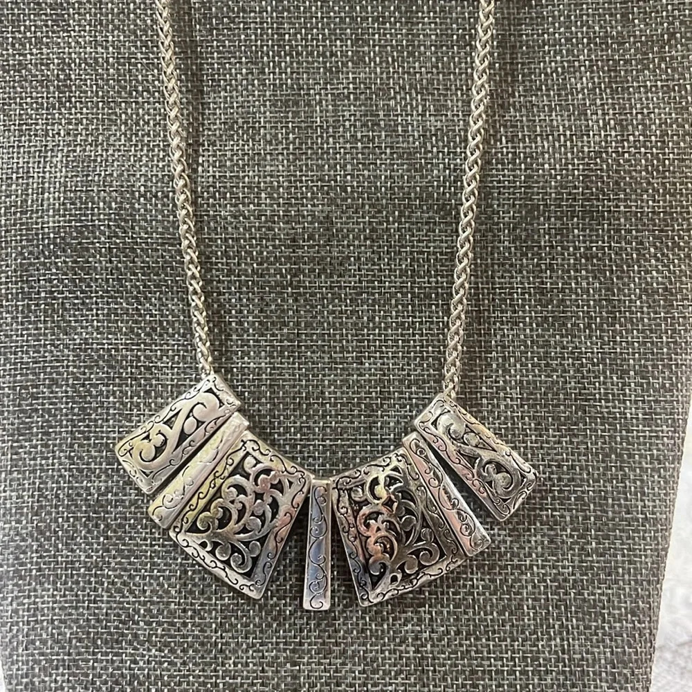 Silver Plated Statement Necklace